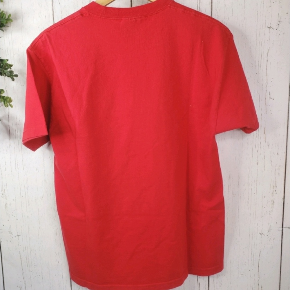 Peanuts Snoopy Woodstock Christmas lights vintage stitch red T-shirt - Picture 3 of 5